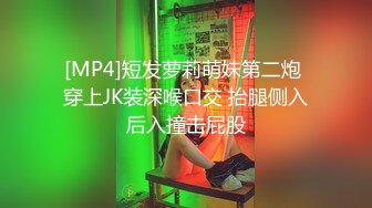 [MP4]短发萝莉萌妹第二炮 穿上JK装深喉口交 抬腿侧入后入撞击屁股