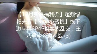 【12月新品福利①】超强绿帽夫妻【Nina小蜜桃】线下邀单男3P4P换妻大乱交，王八男坐旁边观战 (3)