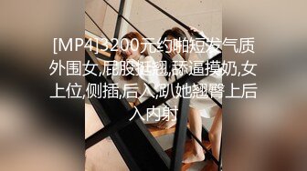 [MP4]3200元约啪短发气质外围女,屁股挺翘,舔逼摸奶,女上位,侧插,后入,趴她翘臀上后入内射