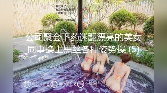 公司聚会下药迷翻漂亮的美女同事换上黑丝各种姿势操 (5)