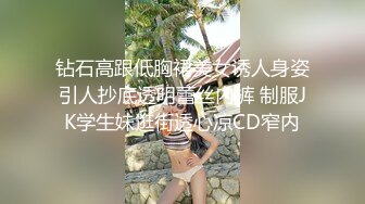 钻石高跟低胸裙美女诱人身姿引人抄底透明蕾丝内裤 制服JK学生妹逛街透心凉CD窄内