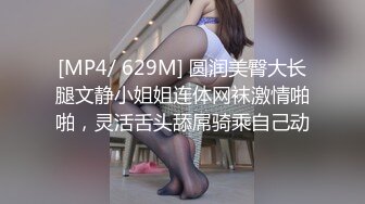 [MP4/ 629M] 圆润美臀大长腿文静小姐姐连体网袜激情啪啪，灵活舌头舔屌骑乘自己动