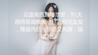 ❤️云盘高质露脸泄密，91大屌帅哥调教爆肏巨乳校花女友，楼道内后入惊险又刺激，国语对话