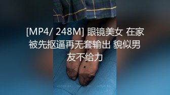 [MP4/ 248M] 眼镜美女 在家被先抠逼再无套输出 貌似男友不给力