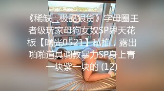 《稀缺__极品狠货》字母圈王者级玩家母狗女奴SP界天花板【曙光0521】私拍，露出啪啪道具调教暴力SP身上青一块紫一块的 (12)