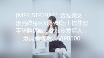 [MP4]STP29841 金发美女！漂亮纹身网红小姐姐！按住双手骑脸插嘴，跪在沙发后入，爆操美臀嫩穴 VIP0600