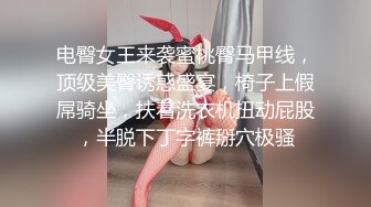 电臀女王来袭蜜桃臀马甲线，顶级美臀诱惑盛宴，椅子上假屌骑坐，扶着洗衣机扭动屁股，半脱下丁字裤掰穴极骚