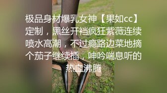 极品身材爆乳女神【果如cc】定制，黑丝开裆疯狂紫薇连续喷水高潮，不过瘾路边菜地摘个茄子继续插，呻吟喘息听的热血沸腾