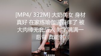 [MP4/ 332M] 大奶美女 身材真好 在家练瑜伽逼逼痒了 被大肉棒无套后入 射了满满一后背 真能射